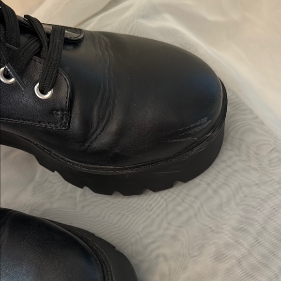 Torrid Black Combat Platform Boots - Picture 6 of 11